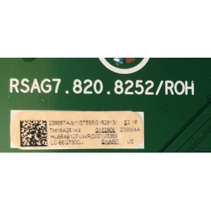 KIT DE TARJETAS PARA TV SHARP / MAIN 239887 / RSAG7.820.8252/ROH / FUENTE 239778 / RSAG7.820.7911/ROH / T-CON 44-9771477O / C-PCB-HV650QUB / PANEL HD650S1U71-L1\S0\GM\ROH / MODELO LC-65Q7300U